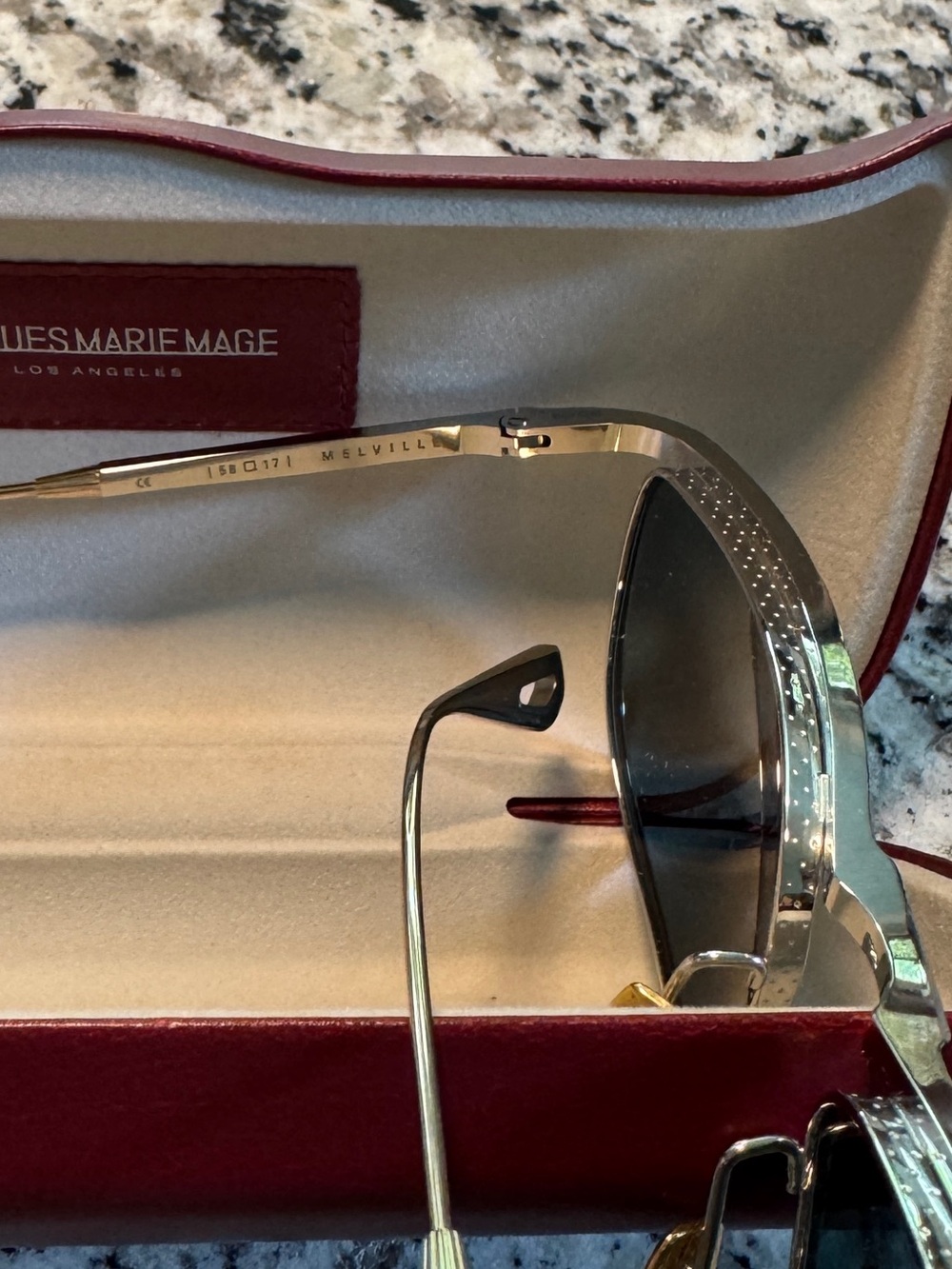 Jacques Marie Mage Melville Silver Frame Sunglasses - Picture 5 of 8